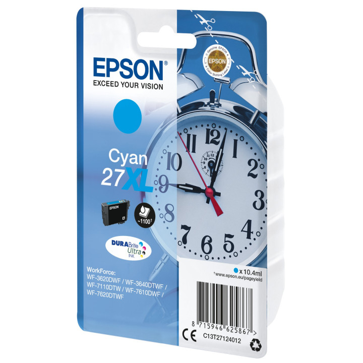 Epson Alarm clock C13T27124012 tinteiro Original Ciano 1 unidade(s)