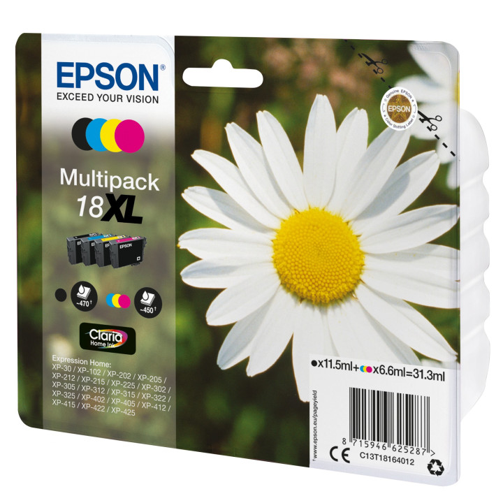 Epson Daisy C13T18164012 tinteiro Original Preto, Ciano, Magenta, Amarelo 1 unidade(s)