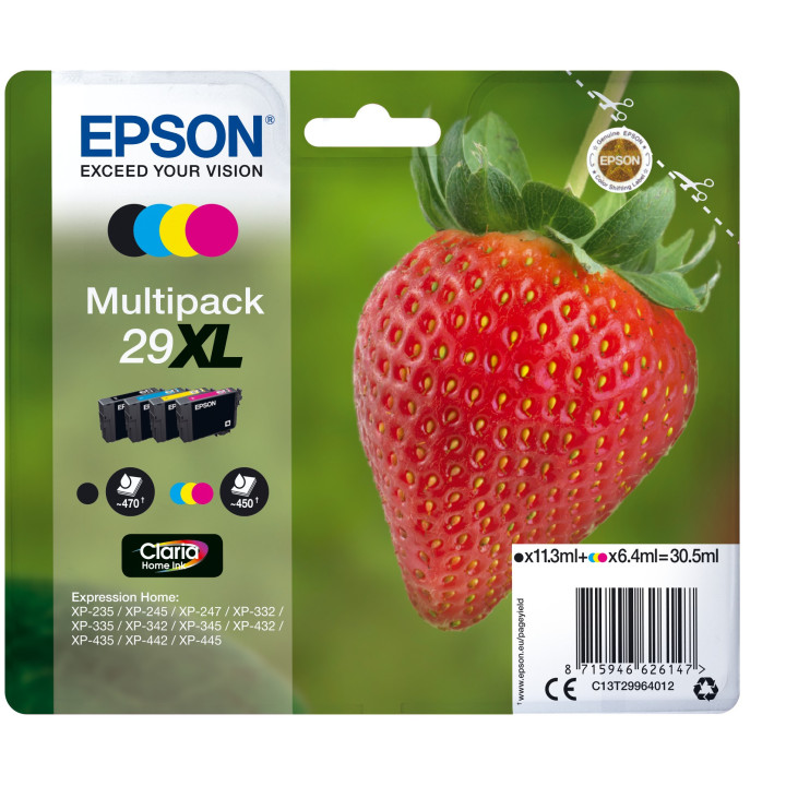 Epson Strawberry C13T29964012 tinteiro Original Preto, Ciano, Magenta, Amarelo 1 unidade(s)