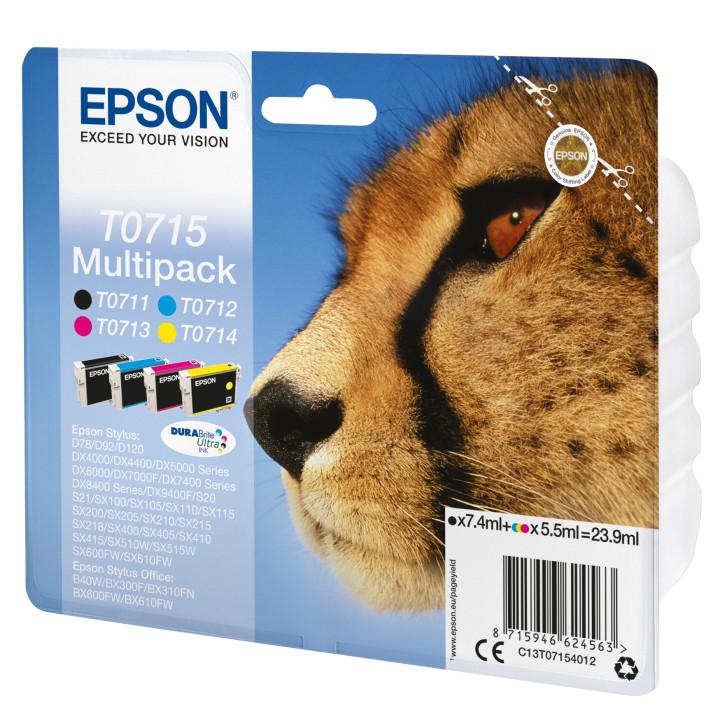 Epson T0715 Original Preto, Ciano, Magenta, Amarelo 1 unidade(s)