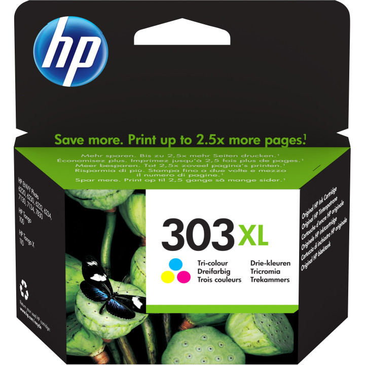 HP 303XL Original Ciano, Magenta, Amarelo