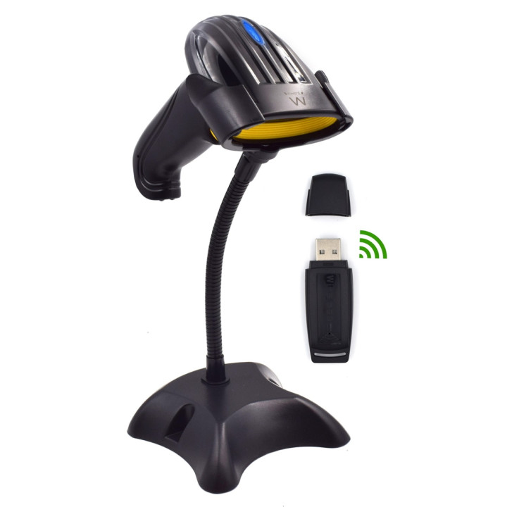 Ewent EW3430 leitor de código de barras Leitor de código de barras portátil 1D LED Preto
