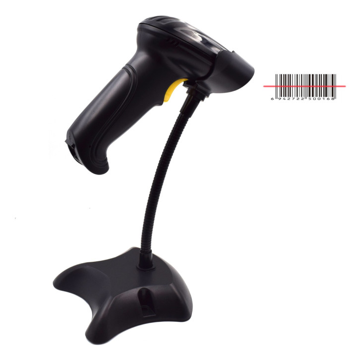 Ewent EW3430 leitor de código de barras Leitor de código de barras portátil 1D LED Preto