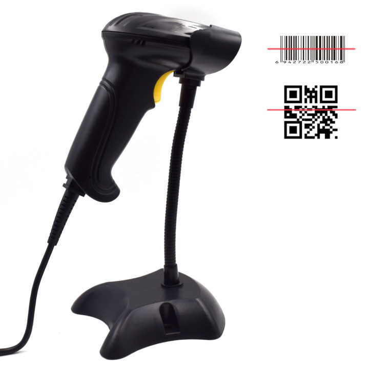 Ewent EW3410 leitor de código de barras Leitor de código de barras portátil 2D LED Preto