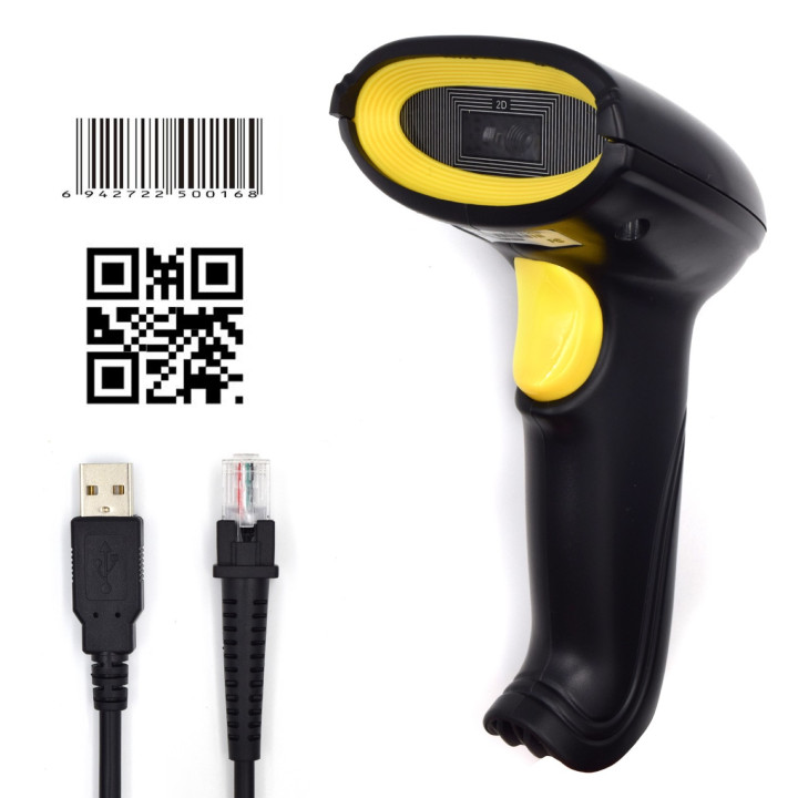 Ewent EW3410 leitor de código de barras Leitor de código de barras portátil 2D LED Preto