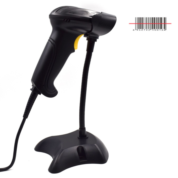 Ewent EW3400 leitor de código de barras Leitor de código de barras portátil 1D Laser Preto