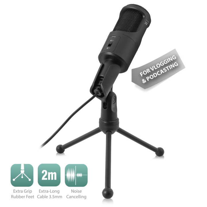 Ewent EW3552 microfone Microfone para PC Preto