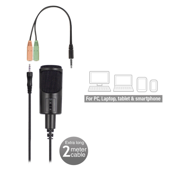 Ewent EW3552 microfone Microfone para PC Preto