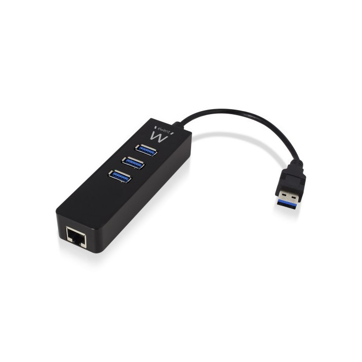 Ewent EW1140 hub de interface USB 3.2 Gen 1 (3.1 Gen 1) Type-A 5000 Mbit s Preto