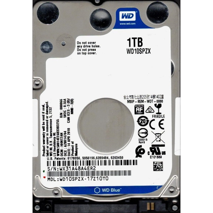 Western Digital Blue 2.5" 1TB ATA serial III - WD10SPZX
