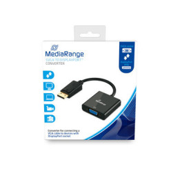 MediaRange MRCS173 adaptador de cabo de vídeo 0,15 m VGA (D-Sub) DisplayPort Preto