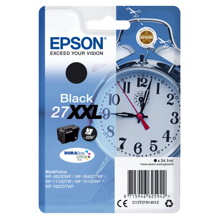 Epson Alarm clock C13T27914012 tinteiro Original Preto 1 unidade(s)