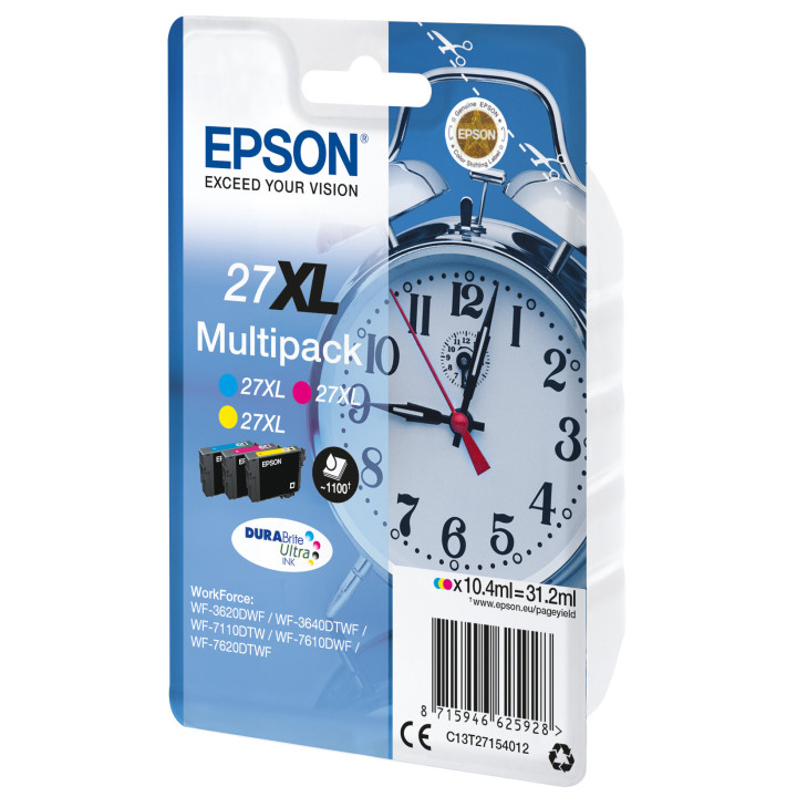 Epson Alarm clock C13T27154012 tinteiro Original Ciano, Magenta, Amarelo 1 unidade(s)