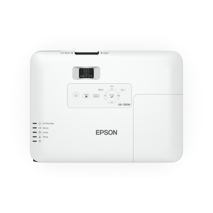 Epson EB-1780W datashow 3000 ANSI lumens 3LCD WXGA (1280x800) Projetor de mesa Preto, Branco