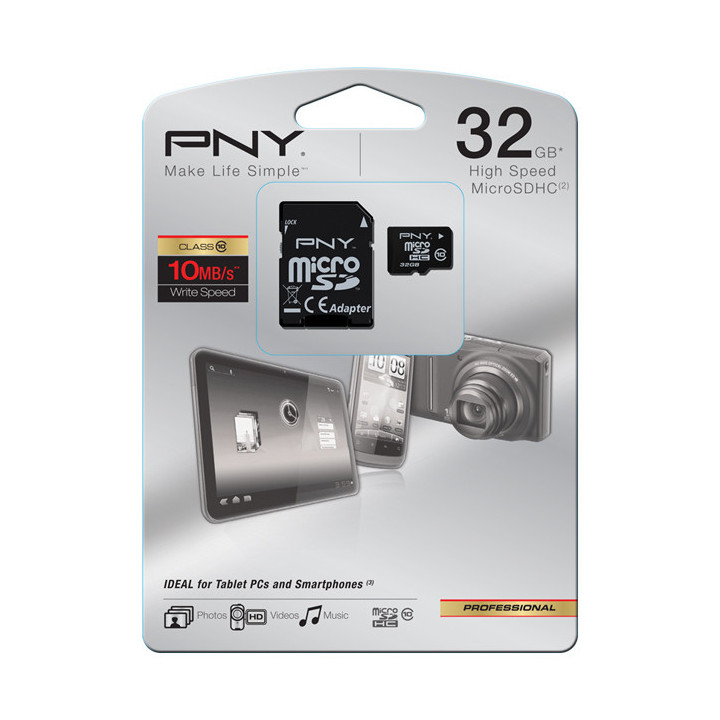 PNY MicroSD cartão de memória 32 GB Classe 10
