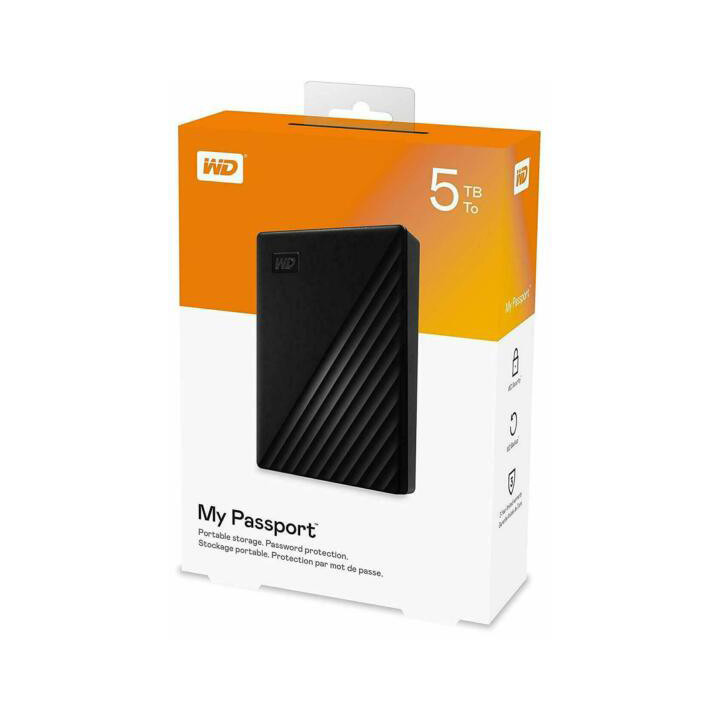 Western Digital My Passport disco externo 5TB Preto - WDBPKJ0050BBK-WESN