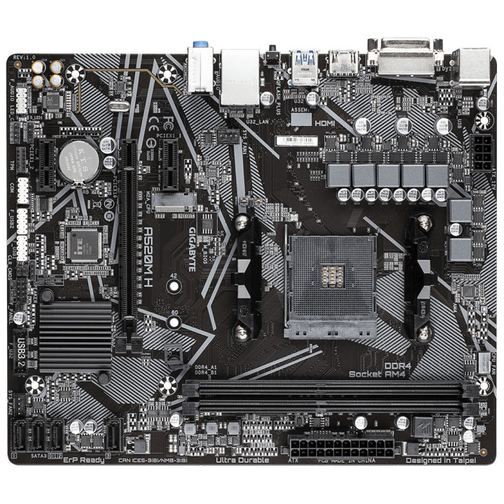 Gigabyte MB A520M H Socket AM4 micro ATX