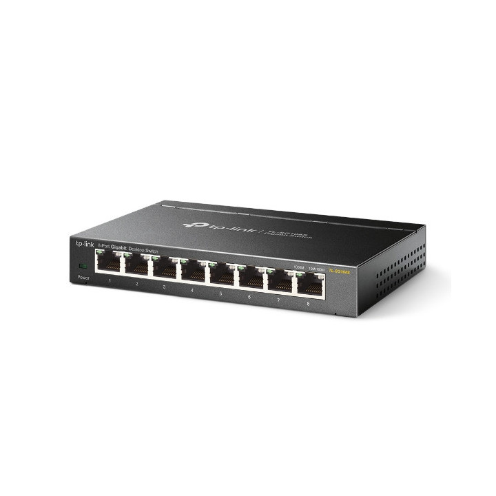 TP-LINK TL-SG108S Não-gerido L2 Gigabit Ethernet (10 100 1000) Preto