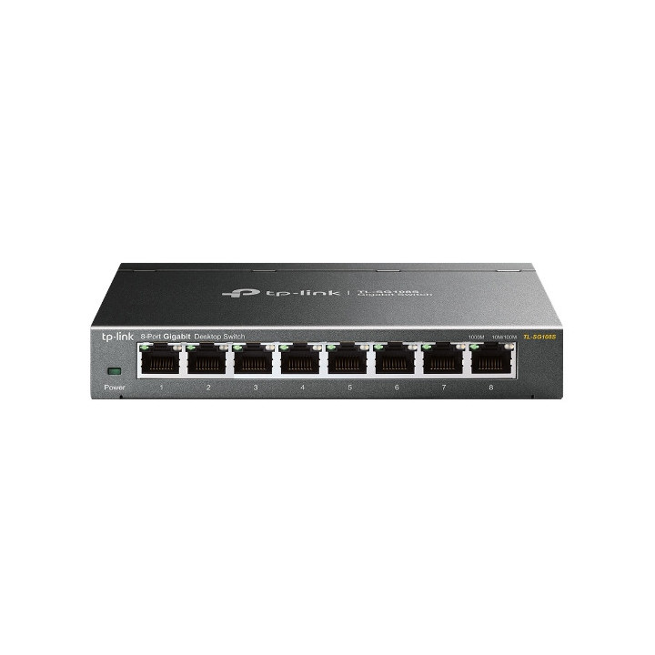 TP-LINK TL-SG108S Não-gerido L2 Gigabit Ethernet (10 100 1000) Preto