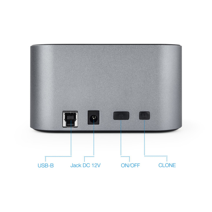TooQ TQDS-805G Docking Station para Discos Rígidos USB 3.2 Gen 1 (3.1 Gen 1) Type-B Alumínio
