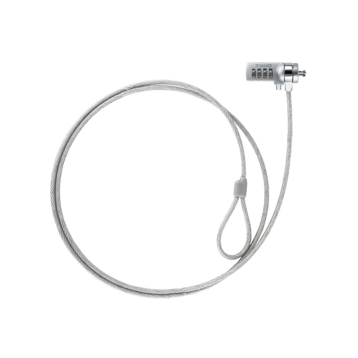 TooQ TQCLKC0015 cadeado antirroubo Prateado 1,5 m