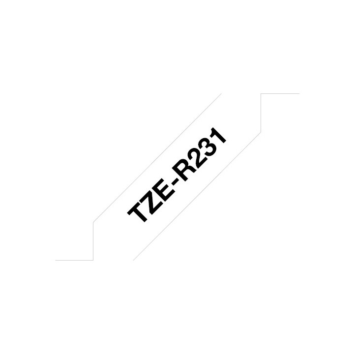 Brother TZE-R231 etiquetadora Preto sobre branco