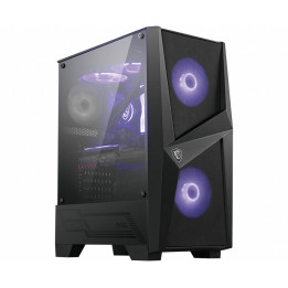 MSI MAG FORGE 100M Midi Tower Preto, Transparente