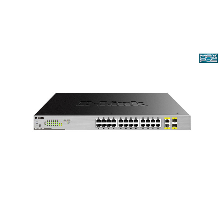 D-Link DGS-1026MP switch de rede Não-gerido Gigabit Ethernet (10 100 1000) Preto, Cinzento Power over Ethernet (PoE)