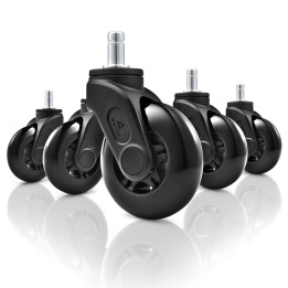 Sharkoon SW10 Rodas de rodízios Preto Plástico PU