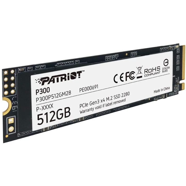 Disco SSD Patriot P300 M.2 512GB PCI Express NVMe