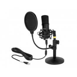 DeLOCK 66300 microfone Preto