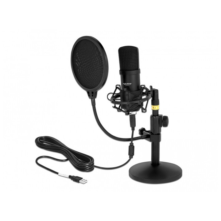 DeLOCK 66300 microfone Preto