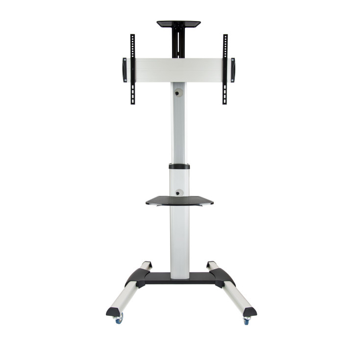 TooQ FS1870M-B suporte de exibição de sinalética 94 cm (37") Preto, Prateado