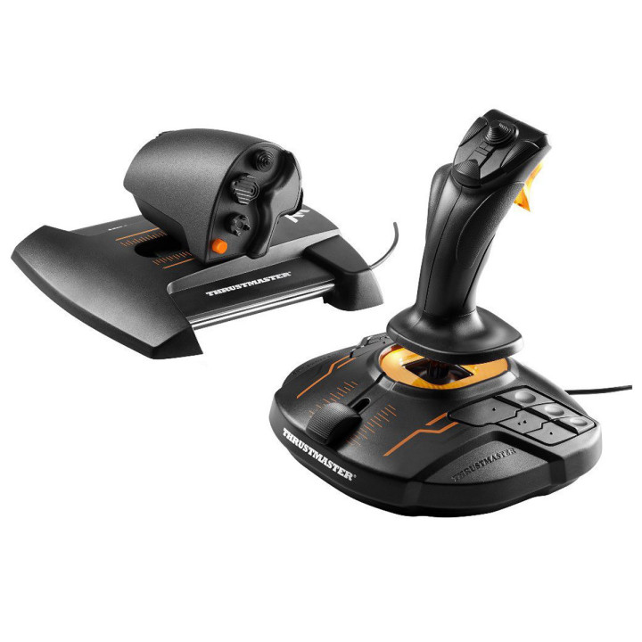 Thrustmaster T.16000M FCS Hotas Joystick MAC, PC Analógico   Digital USB Preto, Laranja