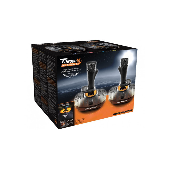 Thrustmaster T.16000M FCS SPACE SIM DUO Joystick PC Analógico   Digital USB Preto, Laranja