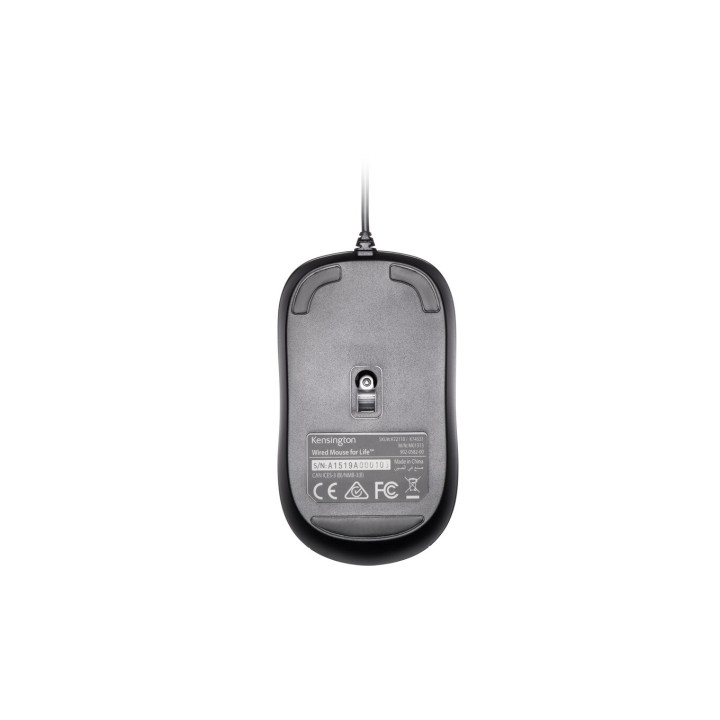 Kensington ValuMouse rato USB Type-A Ótico 1000 DPI Ambidestro