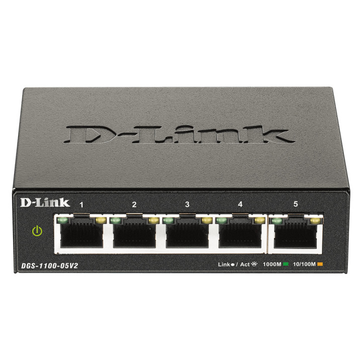 D-Link DGS-1100-05V2 switch de rede Gigabit Ethernet (10 100 1000) Preto