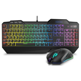 Teclado + Rato Gaming NOX Krom Krusher Semi-Mechanical RGB Combo