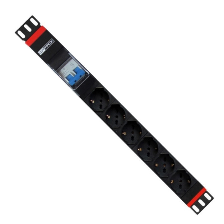WP WPN- -G02-06 PDU 1U Preto, Vermelho 6 tomada(s) CA