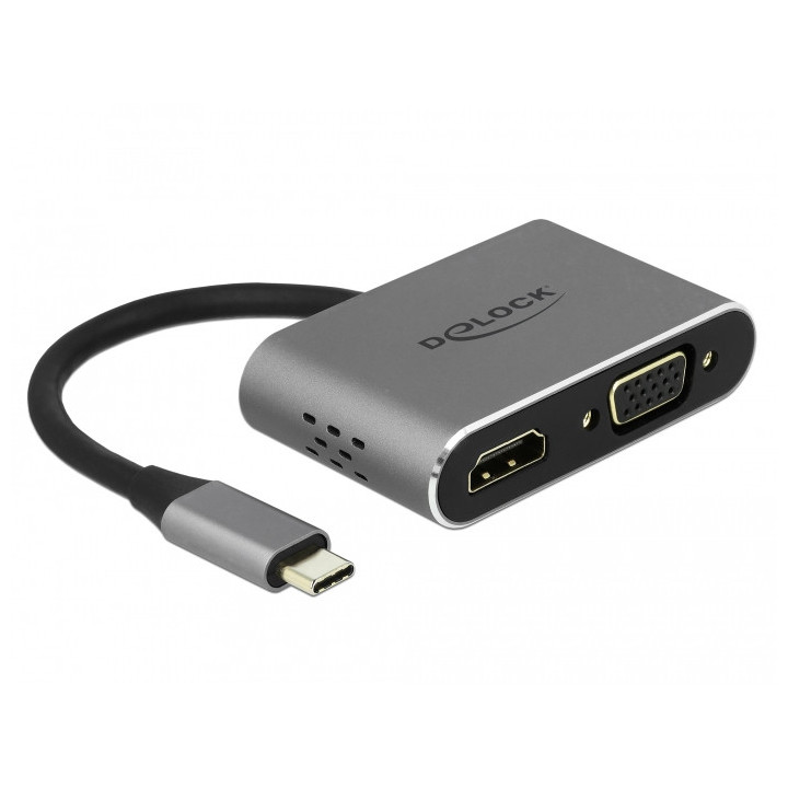 DeLOCK 64074 hub de interface USB 3.2 Gen 1 (3.1 Gen 1) Type-C Cinzento