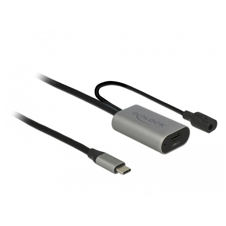 DeLOCK 85392 cabo USB 5 m 3.2 Gen 1 (3.1 Gen 1) USB C Preto, Cinzento