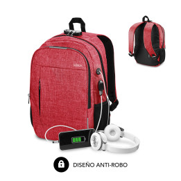 SUBBLIM SUB-BP-1UL0002 mochila Vermelho Oxford