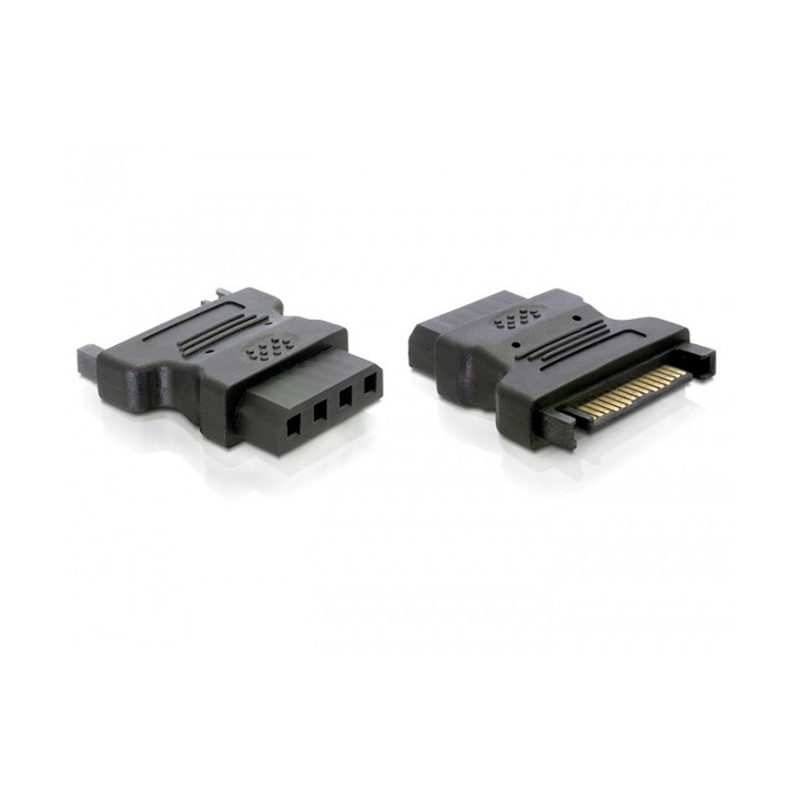 DeLOCK Adapter Power - IDE drive  4 Pin SATA 15 p IDE 4p Preto