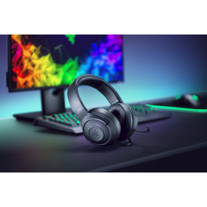 Razer KRAKEN X LITE Auscultadores Fita de cabeça Conetor 3,5 mm Preto