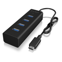 ICY BOX IB-HUB1409-C3 USB 3.2 Gen 1 (3.1 Gen 1) Type-C 5000 Mbit s Preto