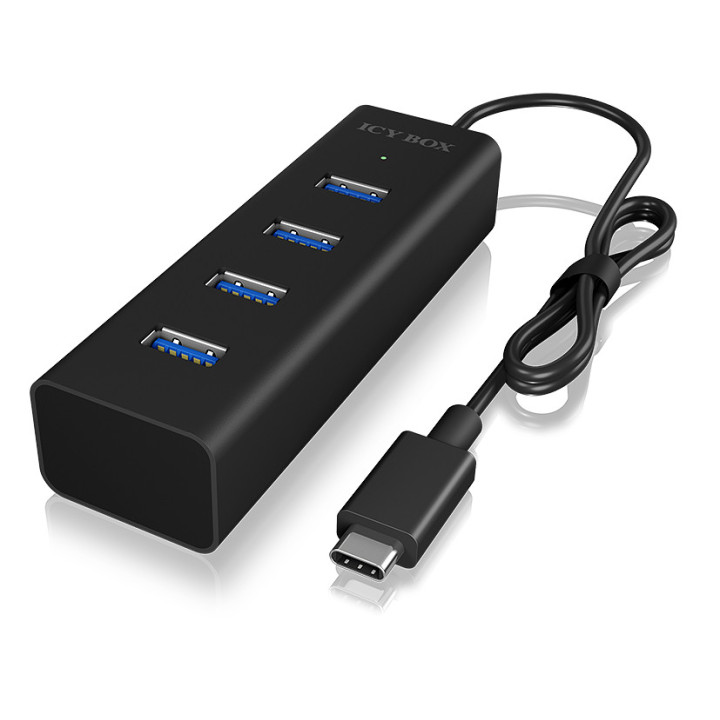 ICY BOX IB-HUB1409-C3 USB 3.2 Gen 1 (3.1 Gen 1) Type-C 5000 Mbit s Preto