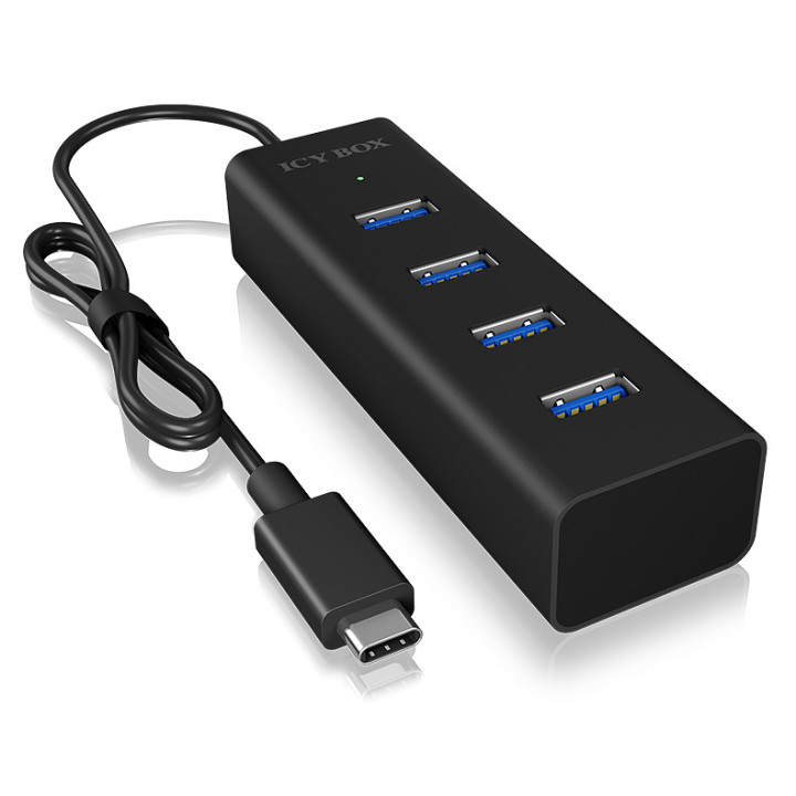 ICY BOX IB-HUB1409-C3 USB 3.2 Gen 1 (3.1 Gen 1) Type-C 5000 Mbit s Preto