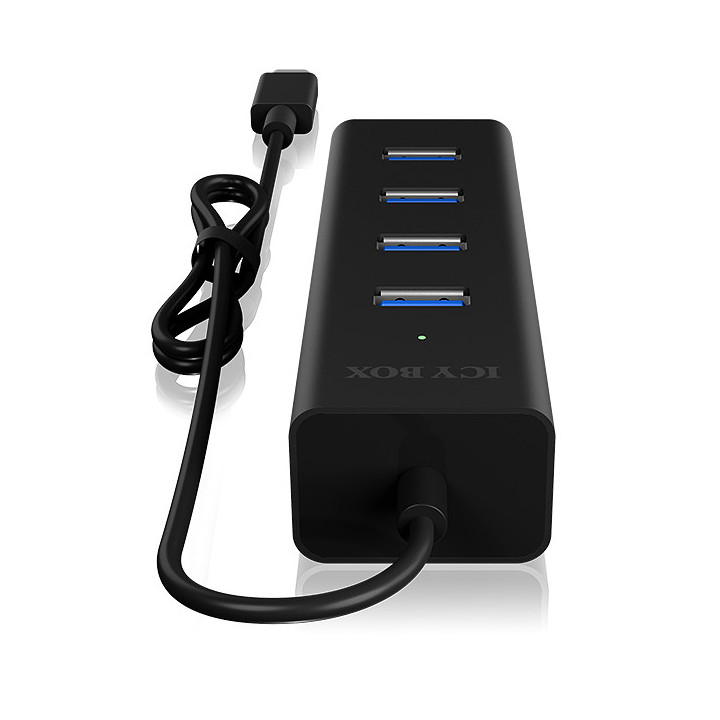 ICY BOX IB-HUB1409-C3 USB 3.2 Gen 1 (3.1 Gen 1) Type-C 5000 Mbit s Preto
