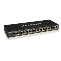 Netgear GS316PP Não-gerido Gigabit Ethernet (10 100 1000) Power over Ethernet (PoE) Preto