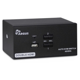 Inter-Tech AS-22HA HDMI chaveador KVM Preto